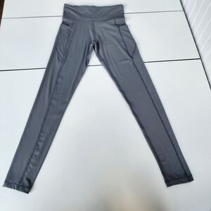 Aeropostale Pants Womens Gray Leggings Pants Exercise Workout Nylon Sz S